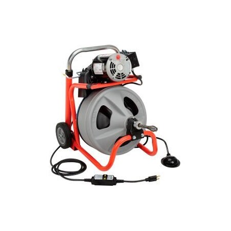 Ridge Tool Company RIDGID® K-400 Drum Machine W/Bulb Auger & Gloves, 115V, 6.7AMPS, 1/3HP, 75L x 3/8"W Cable 52363